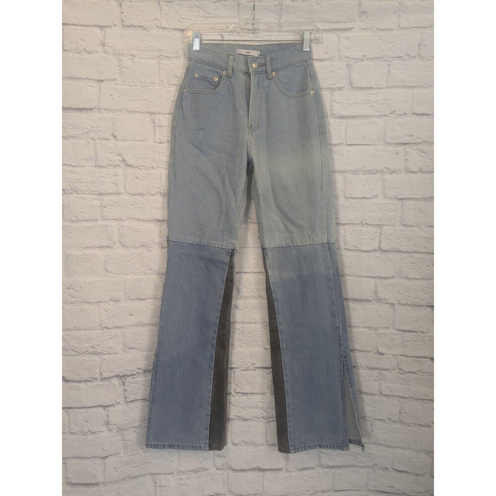 Adika Patchwork split leg Womens XS‎ Denim Wide leg Color Block
